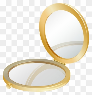 Gold Compact Mirror Pictures, Image, Compact Mirror, - Compact Clipart - Png Download