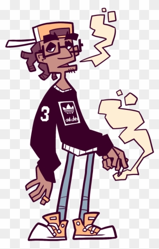 Cartoon Character Smoking Clipart