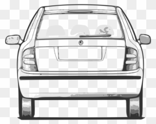 City Car Rear-view Mirror Vehicle Automotive Lighting - Car From Behind Drawing Clipart
