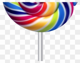 Sweets Clipart Lollipop - Rainbow Lollipop Transparent Background - Png Download