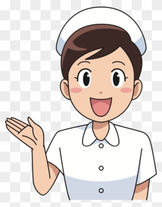Drawing Cartoon Female Character - Happy Nurse Cartoon Clipart
