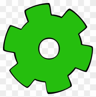 Green Gear Clipart - Png Download