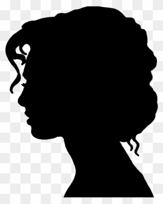 Clip Art Stock Beautiful Girl Silhouette At - Woman Face Silhouette Png Transparent Png