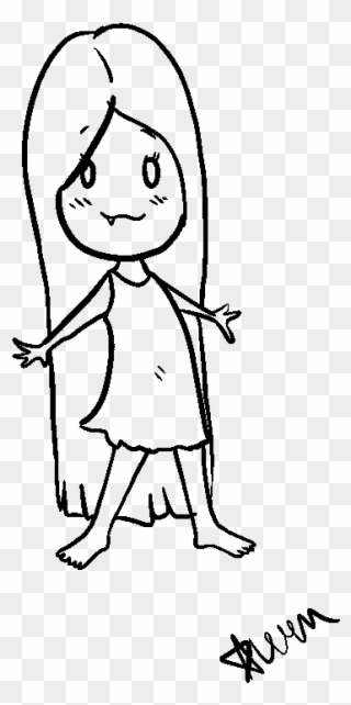 Little Girl Lineart By Rawritron On Clipart Library - Line Art - Png Download