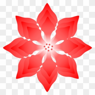 Floral Design Computer Icons Icon Design Art - Simple Poinsettia Clipart - Png Download