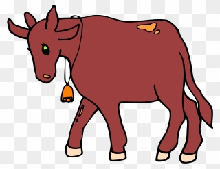 Red Cow Cliparts - Cow Red Cartoon - Png Download