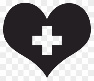Medical Plus Sign - Heart Check Mark Clipart