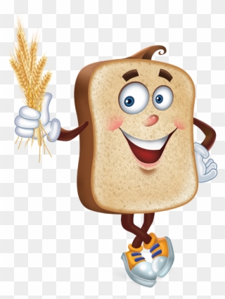Grain Clipart Dietary Fibre - Whole Wheat Bread Cartoon - Png Download