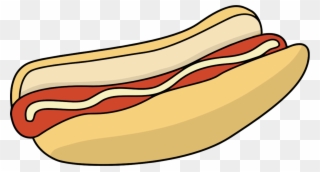 Hot Dog Bun Drawing Bread Sandwich - Hotdog With Bun Drawing Clipart
