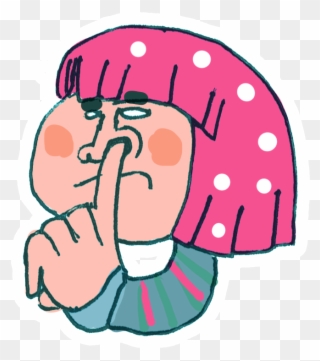 Nose Clipart - Girl Picking Nose Cartoon - Png Download