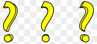 Number 3 Clipart Yellow - Three Question Mark Png Transparent Png