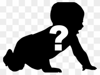 Question Mark Clipart Silhouette - Baby Crawling Black And White Clipart - Png Download