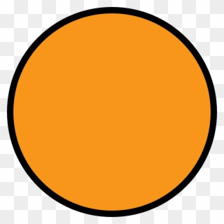 Orange Circle Black Outline Clipart