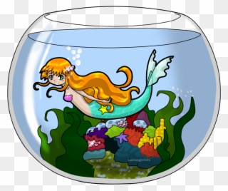 Mermaids Fishbowl Scmermaids Ftestickers Clipart