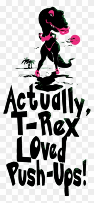 Cool T Shirt Featuring T Rex In Push Up Bra And Thong Clipart