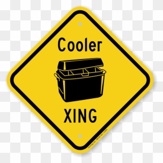 Cooler Xing Novelty Crossing Sign With Graphic Clipart