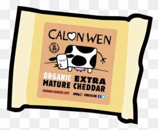 Organic Extra Mature Cheddar Cheese 350g Clipart