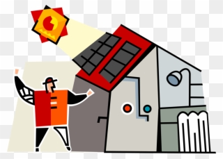 Vector Illustration Of Renewable Energy Solar Photovoltaic Clipart