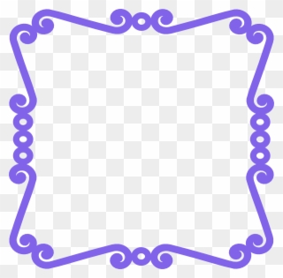 Scrolly Frame Purple Clip Art At Clker Com Vector Clip - Png Download