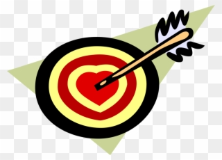 Vector Illustration Of Bullseye Or Bull's-eye Target Clipart