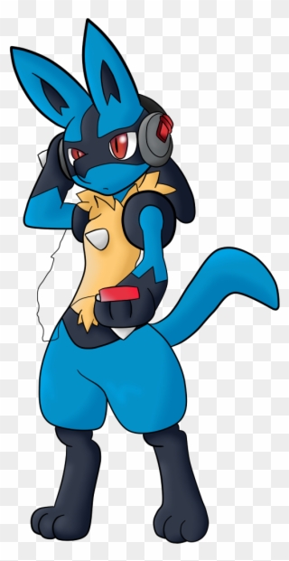 Lucario With Hearing Aids By Richy Miner Clipart