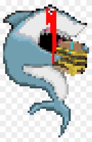 Shark Eating A Cheese Burger- H2o Delirious Clipart