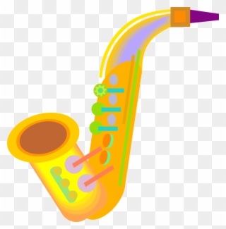 Vector Illustration Of Saxophone Brass Single-reed Clipart