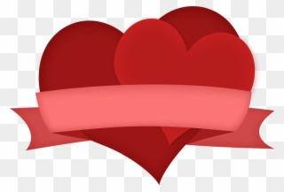 Heart,red Heart,tied Up Pentlí,tied Up With A Ribbon,red Clipart