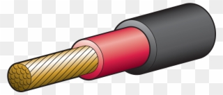 50a 6mm Single Core Double Insulated Cable Red With Clipart