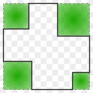 My House And Four Square Gardens (in Green) Are Built Clipart