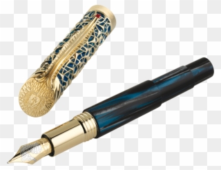 Montegrappa Brain Fountain, 18k Solid Gold & Diamonds Clipart