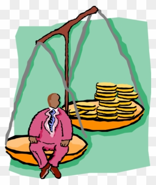 Vector Illustration Of Weighing Scales Force-measuring Clipart