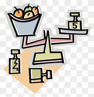 Vector Illustration Of Weigh Scale Force-measuring Clipart