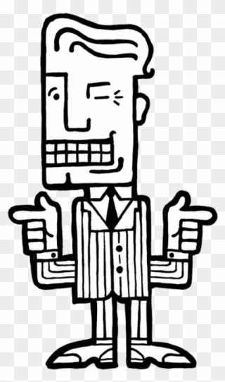 Don't Buy The Sales Pitch Sleazy Salesman Clipart