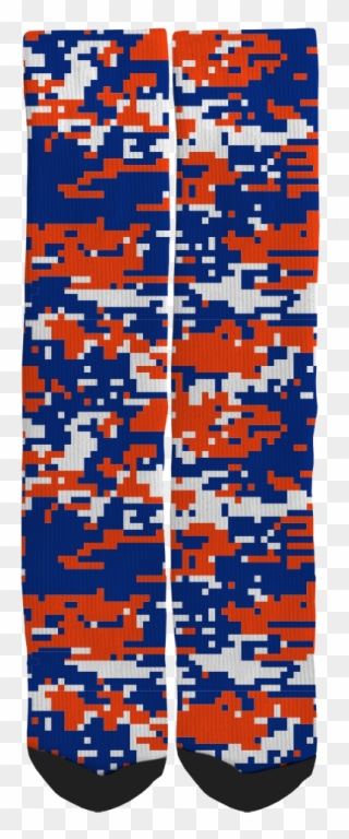 Red, White, & Blue Camouflage Crew Socks Clipart