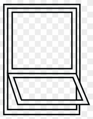 Picture Window Over Hopper Window Clipart
