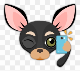 Black Tan Chihuahua Emoji Stickers For Imessage Clipart