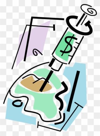 Vector Illustration Of Direct Injection Of Financial Clipart