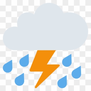 Thunder Cloud And Rain Sticker By Twitterverified Account Clipart