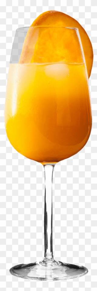 Orange Juice With Fruit Slice Clipart