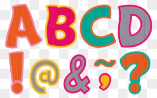 Tropical Punch Funtastic Font 3" Magnetic Letters Clipart