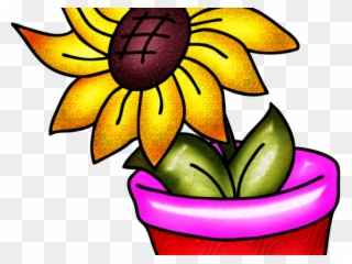 Free Clipart Sunflower - Png Download
