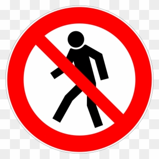 Für Fußgänger Verboten, Verbotszeichen D P003 Nach Clipart