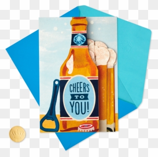 Cheers To You Beer Pop Up Birthday Card Clipart