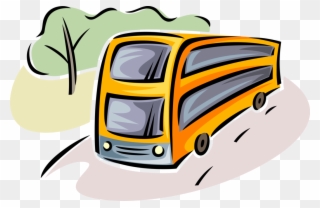 Vector Illustration Of Intercity Passenger Tour Bus Clipart