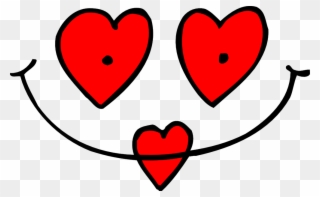 Clip Art Valentine Heart Svg - Heart Eyes Cartoon Png Transparent Png