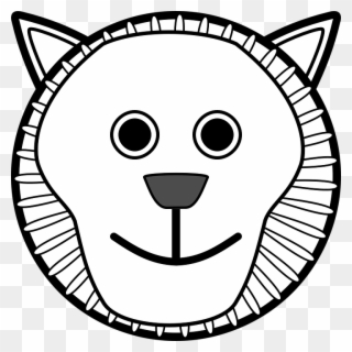 Clipart Eye Clip Art - Cat Face Clipart Black And White - Png Download