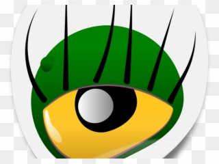 Green Eyes Clipart Big Eye - Monster Eye Cartoon - Png Download