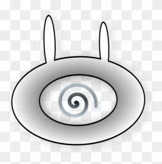 Evil Bunny Eye - Easter Eggs To Colour Clipart