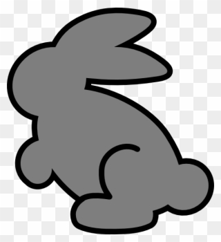 Grey Bunny Clipart - Png Download